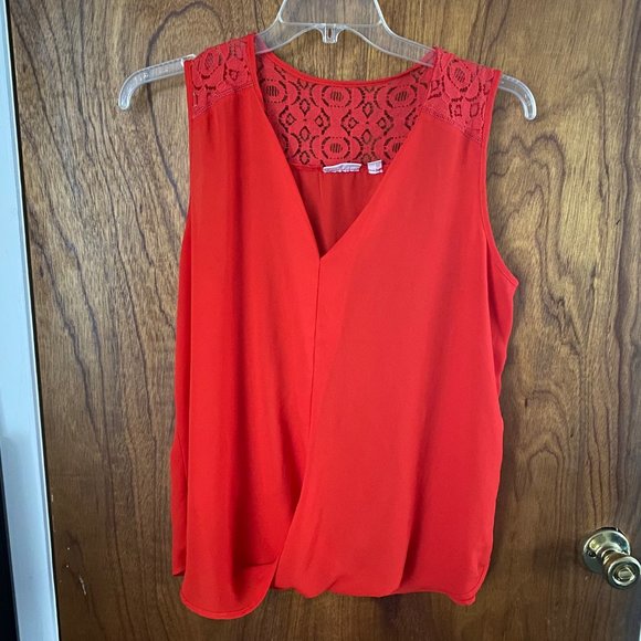 New York & Company Tops - NY&C Red Surplice Tank Top
